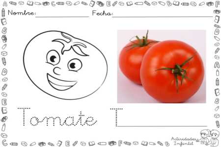 Dibujo Divertido De Tomate Para Colorear Actividades Infantil