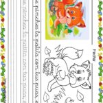 Fichas de lectoescritura para niños: Erizo y zorro
