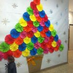 Árbol de Navidad con papel de colores