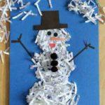 Reciclamos en la escuela: Simpático muñeco de nieve con virutas de papel