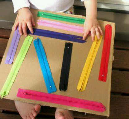 Cremalleras de colores para los peques - Actividades infantil
