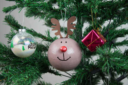 para decoración de árbol de Navidad ABOOFAN 6 bolas de poliestireno para colgar en el árbol de Navidad 10 cm color blanco 6 unidades 